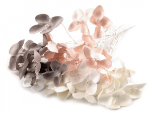 Luxusní květ na dlouhém drátku / polotovar na vývazky