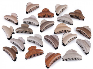 Skřipec do vlasů dekor dřevo