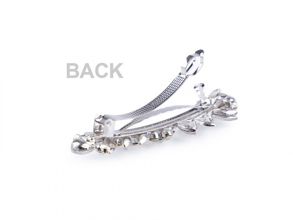 Francouzká spona do vlasů s broušenými kamínky s AB efektem