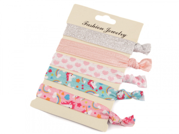 Sada gumiček do vlasů jednorožec