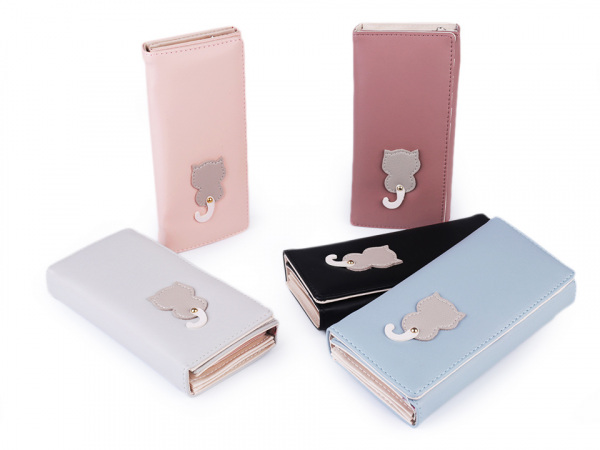 Dámská / dívčí peněženka kočka 8,5x18 cm