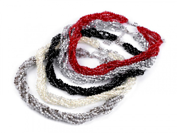 Náhrdelník z broušených korálků