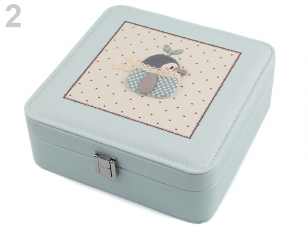 Šperkovnice s 3D ptáčkem 7x18x18 cm