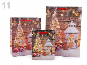 Dárková taška vánoční, sada 3 velikostí