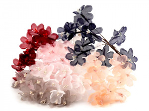 Luxusní květ na drátku / polotovar na vývazky