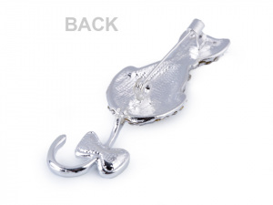 Brož s broušenými kamínky kočka, pes