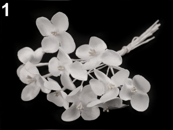 Luxusní květ na dlouhém drátku / polotovar na vývazky