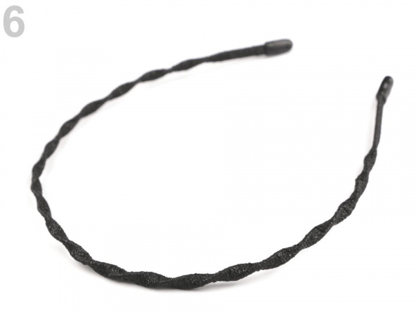 Kroucená čelenka do vlasů s lurexem