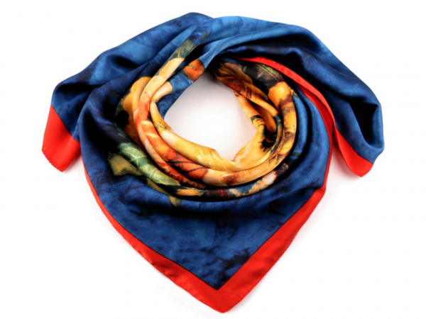 Velký saténový šátek 130x130 cm