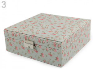 Šperkovnice s květy 8x21x21 cm