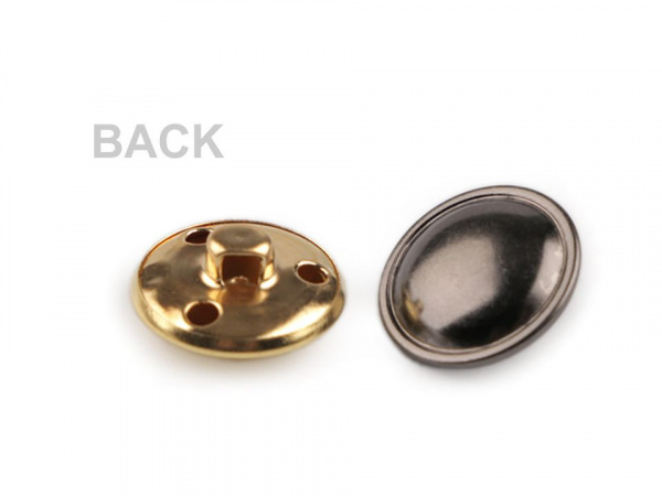 Kovový knoflík velikost 32" zlatá