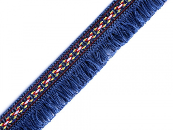 Prýmek indiánský s dvojitými třásněmi šíře 27 mm