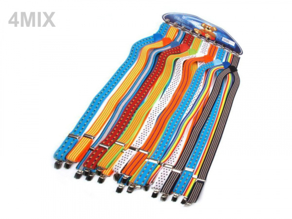 Dětské šle pruhy, kostky