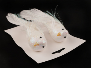 Dekorace ptáček s glitry a klipem