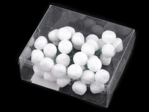 Vánoční bobule s glitry Ø18 mm