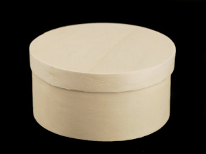 Dřevěná krabička kulatá k dozdobení