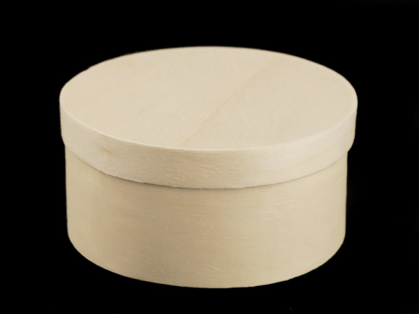 Dřevěná krabička kulatá k dozdobení