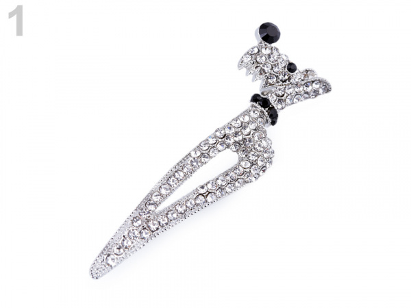 Brož s broušenými kamínky kočka, pes