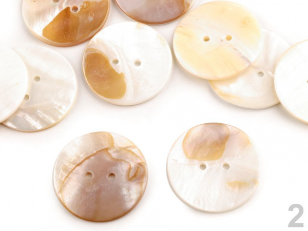 Perleťový knoflík velikost 40", 48", 54"