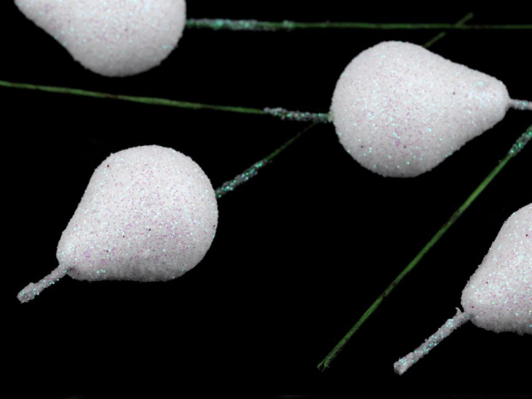 Vánoční dekorace hruška s glitry