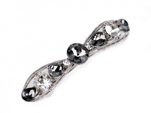 Francouzská spona do vlasů mašle s broušenými kamínky