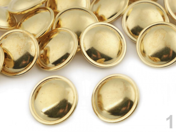 Kovový knoflík velikost 32" zlatá