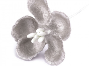 Luxusní květ na dlouhém drátku / polotovar na vývazky