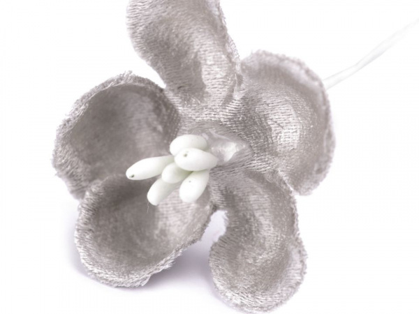 Luxusní květ na dlouhém drátku / polotovar na vývazky