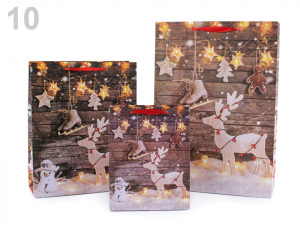 Dárková taška vánoční, sada 3 velikostí