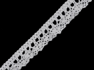 Krajka / volánek s lurexem šíře 11 mm elastická