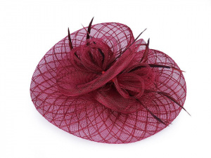 Fascinátor květ s peřím