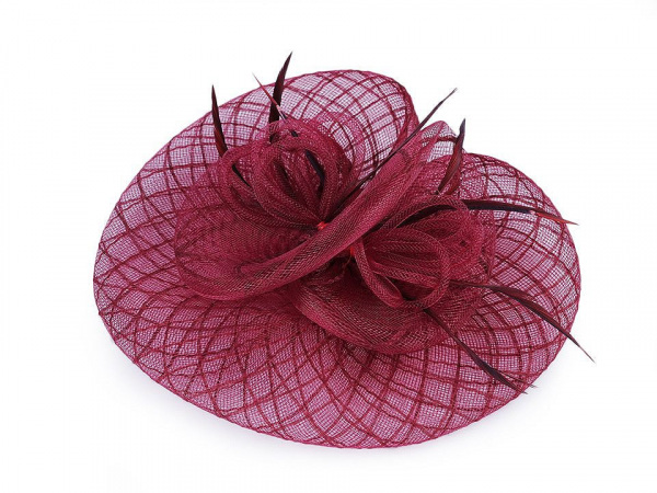 Fascinátor květ s peřím