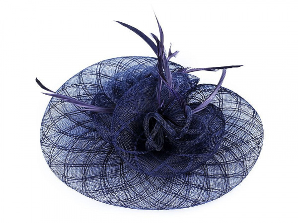 Fascinátor květ s peřím