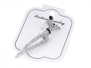 Brož s broušenými kamínky kočka, pes