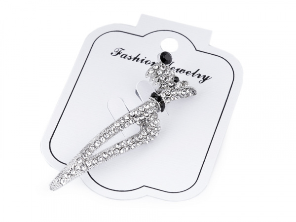 Brož s broušenými kamínky kočka, pes