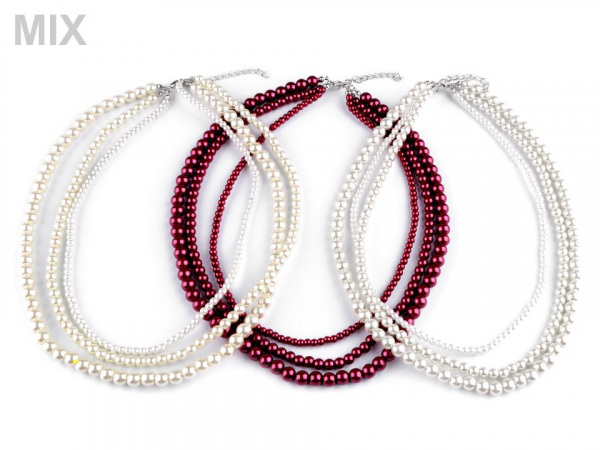 Perlový náhrdelník víceřadý