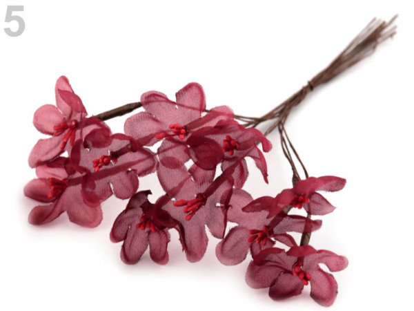 Luxusní květ na drátku / polotovar na vývazky