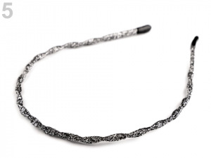 Kroucená čelenka do vlasů s lurexem