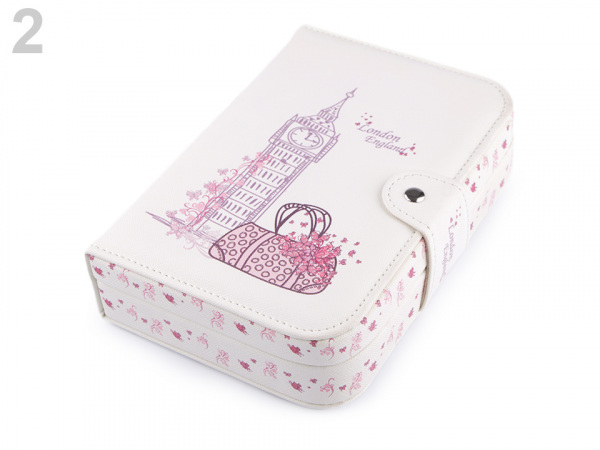 Šperkovnice Paříž, Londýn, Itálie 5,5x14x20 cm