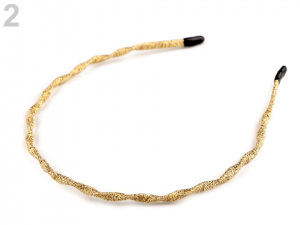 Kroucená čelenka do vlasů s lurexem