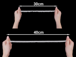 Krajka / volánek s lurexem šíře 11 mm elastická