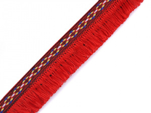 Prýmek indiánský s dvojitými třásněmi šíře 27 mm