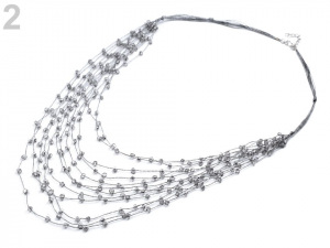 Náhrdelník z broušených korálků víceřadý