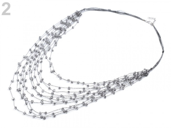 Náhrdelník z broušených korálků víceřadý