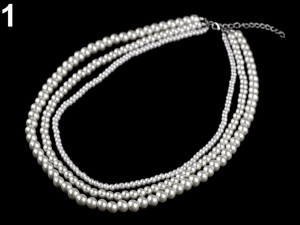 Perlový náhrdelník víceřadý