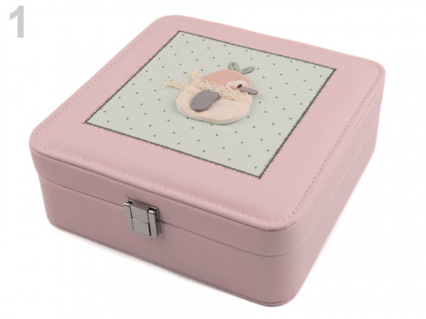 Šperkovnice s 3D ptáčkem 7x18x18 cm