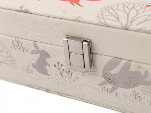 Šperkovnice s potiskem liška, jelen, sova 7x14,5x22,5 cm