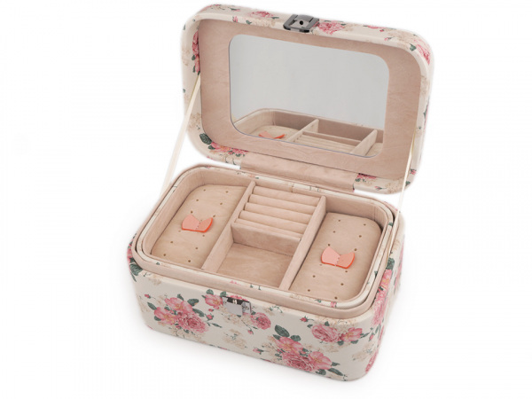 Šperkovnice s růžemi 11x14,5x22 cm