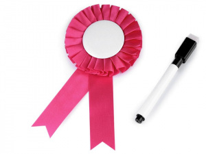 Párty brož / odznak Ø8 cm s popisovačem