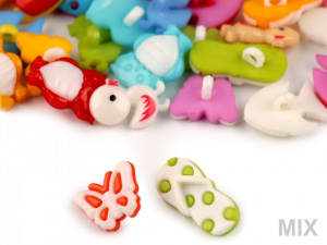 Knoflík dětský sova, žabka, kachnička, motýl, ryba